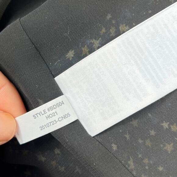 J.Crew Ruffle-Back 100% Silk Maxi Dress in Starry Sky Print Size 8 NEW - Picture 8 of 8